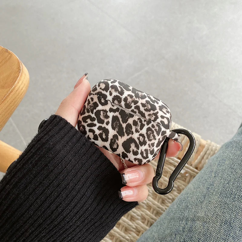 Coque de protection léopard pour AirPods